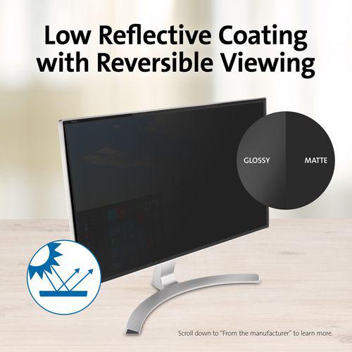 Magnetic Monitor Privacy Screen for 27" Widescreen Flat Panel Monitors, 16:9 Aspect Ratio. Picture 5