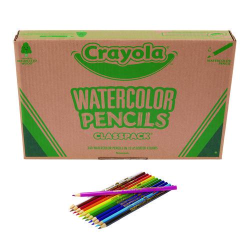 Watercolor Pencil Classpack, 3.3 mm, Assorted Lead and Barrel Colors, 240/Pack. Picture 2