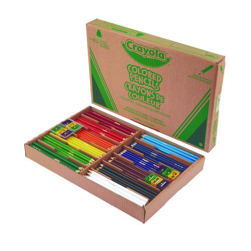 Color Pencil Classpack Set with (240) Pencils and (12) Pencil Sharpeners, Assorted Lead and Barrel Colors, 240/Pack. Picture 2