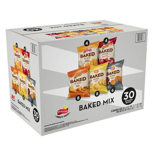 Baked Variety Pack, Lay’s Regular/Lay’s BBQ/Cheetos/Ruffles Cheddar and Sour Cream/Hot Cheetos, 30 Bags/Box, 2 Boxes/Carton. Picture 2