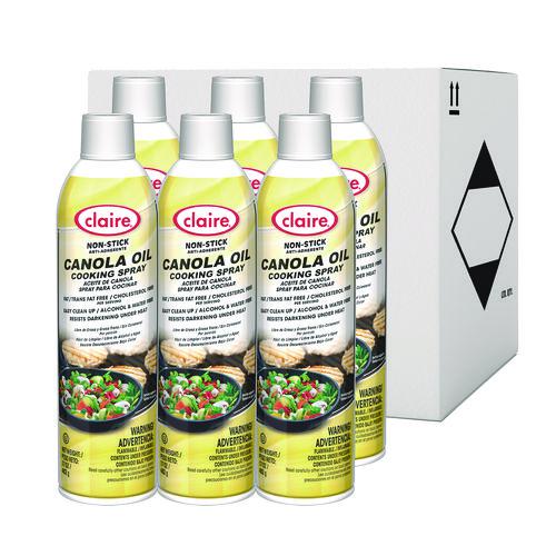 Canola Oil Cooking Spray, 17 oz Aerosol Spray Can, 6/Carton. Picture 4