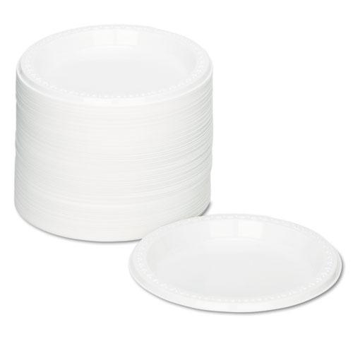 Plastic Dinnerware, Plates, 7" dia, White, 125/Pack. Picture 2