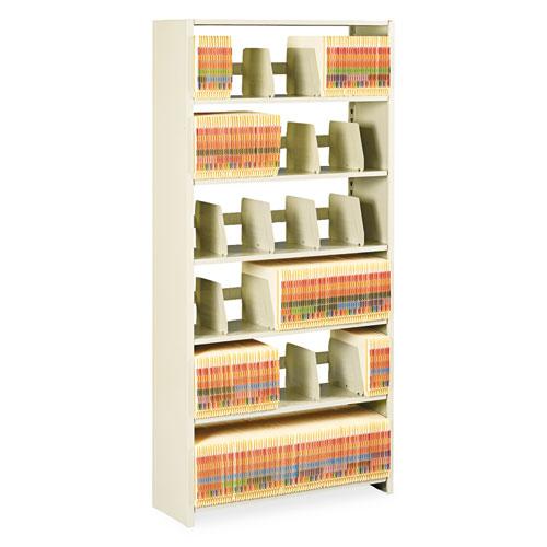 Snap-Together Steel Six-Shelf Closed Starter Set, 36w x 12d x 76h, Sand. Picture 1