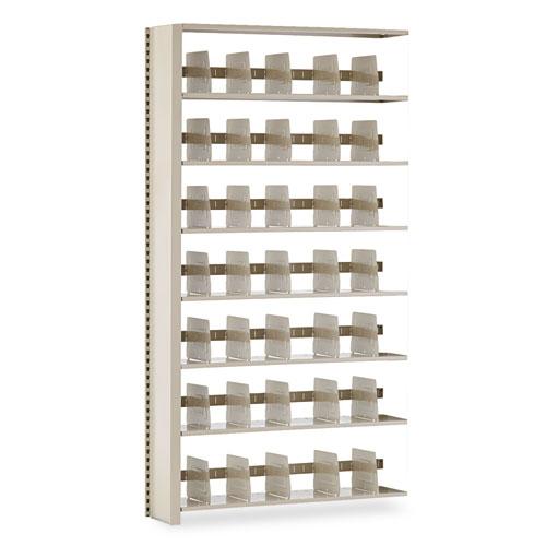 Snap-Together Seven-Shelf Closed Add-On Unit, Steel, 48w x 12d x 88h, Sand. Picture 2