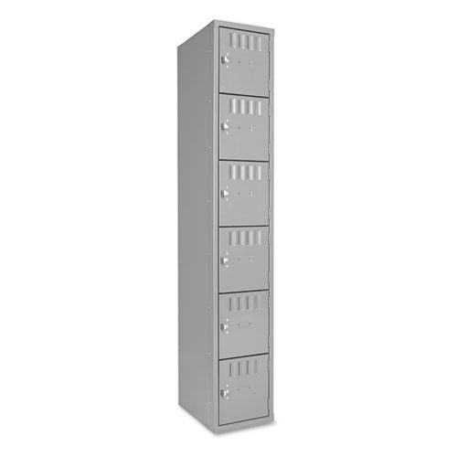 Box Compartments, Single Stack, 12w x 18d x 72h, Medium Gray. Picture 1