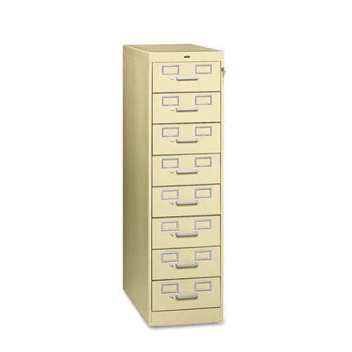 Eight-Drawer Multimedia/Card File Cabinet, Putty, 15" x 28.5" x 52". Picture 1