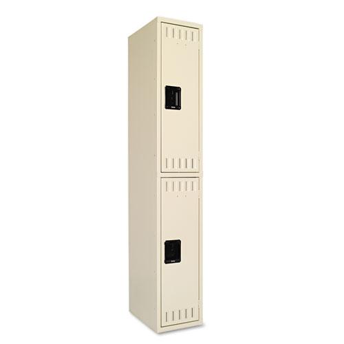 Double Tier Locker, Single Stack, 12w x 18d x 72h, Sand. Picture 1