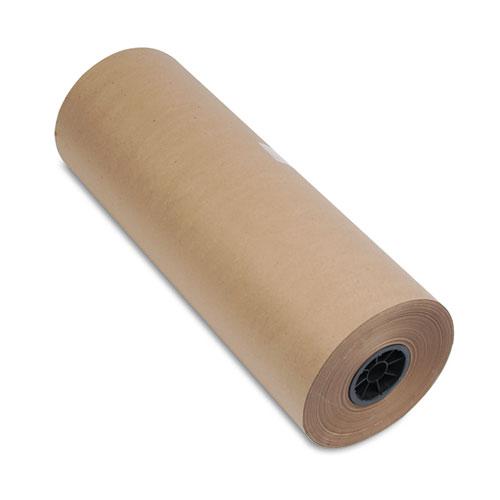 High-Volume Heavyweight Wrapping Paper Roll, 50 lb Wrapping Weight Stock, 24" x 720 ft, Brown. Picture 3