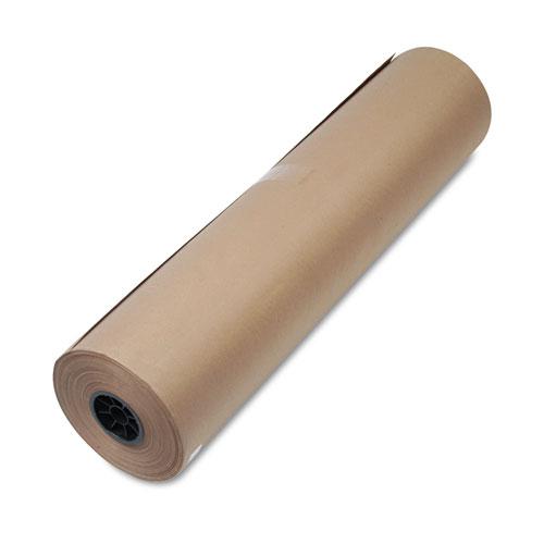 High-Volume Heavyweight Wrapping Paper Roll, 50 lb Wrapping Weight Stock, 36" x 720 ft, Brown. Picture 1