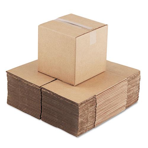 Cubed Fixed-Depth Corrugated Shipping Boxes, Regular Slotted Container (RSC), Large, 10" x 10" x 10", Brown Kraft, 25/Bundle. Picture 3