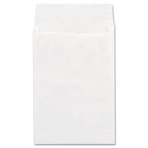 Deluxe Tyvek Expansion Envelopes, Open-End, 1.5" Capacity, #13 1/2, Square Flap, Self-Adhesive Closure, 10 x 13, White,100/BX. Picture 1