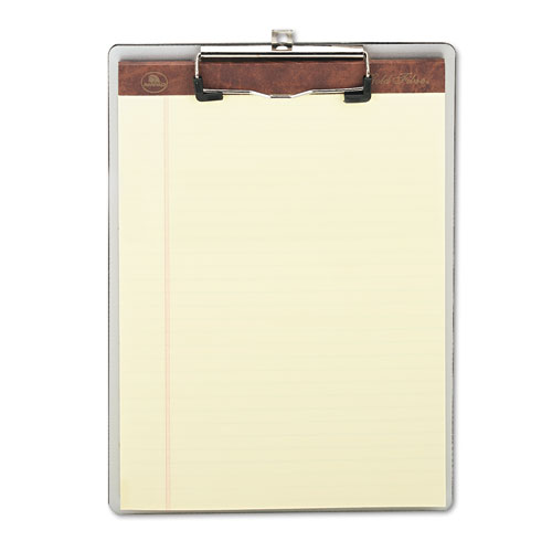 Plastic Brushed Aluminum Clipboard, Portrait Orientation, 0.5" Clip Capacity, Holds 8.5 x 11 Sheets, Silver. Picture 2