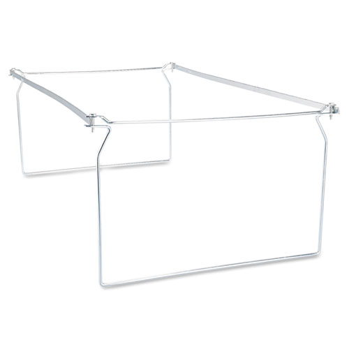 Screw-Together Hanging Folder Frame, Legal Size, 23" to 26.77" Long, Silver, 6/Box. Picture 3