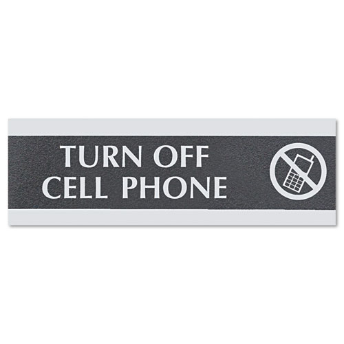 Century Series Office Sign,TURN OFF CELL PHONE, 9 x 3. Picture 1