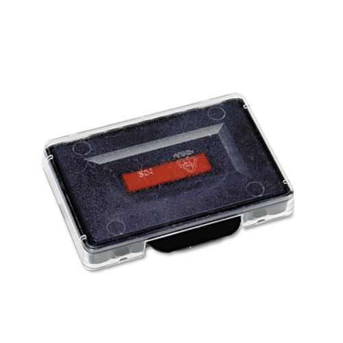 T5460 Professional Replacement Ink Pad for Trodat Custom Self-Inking Stamps, 1.38" x 2.38", Blue/Red. Picture 1