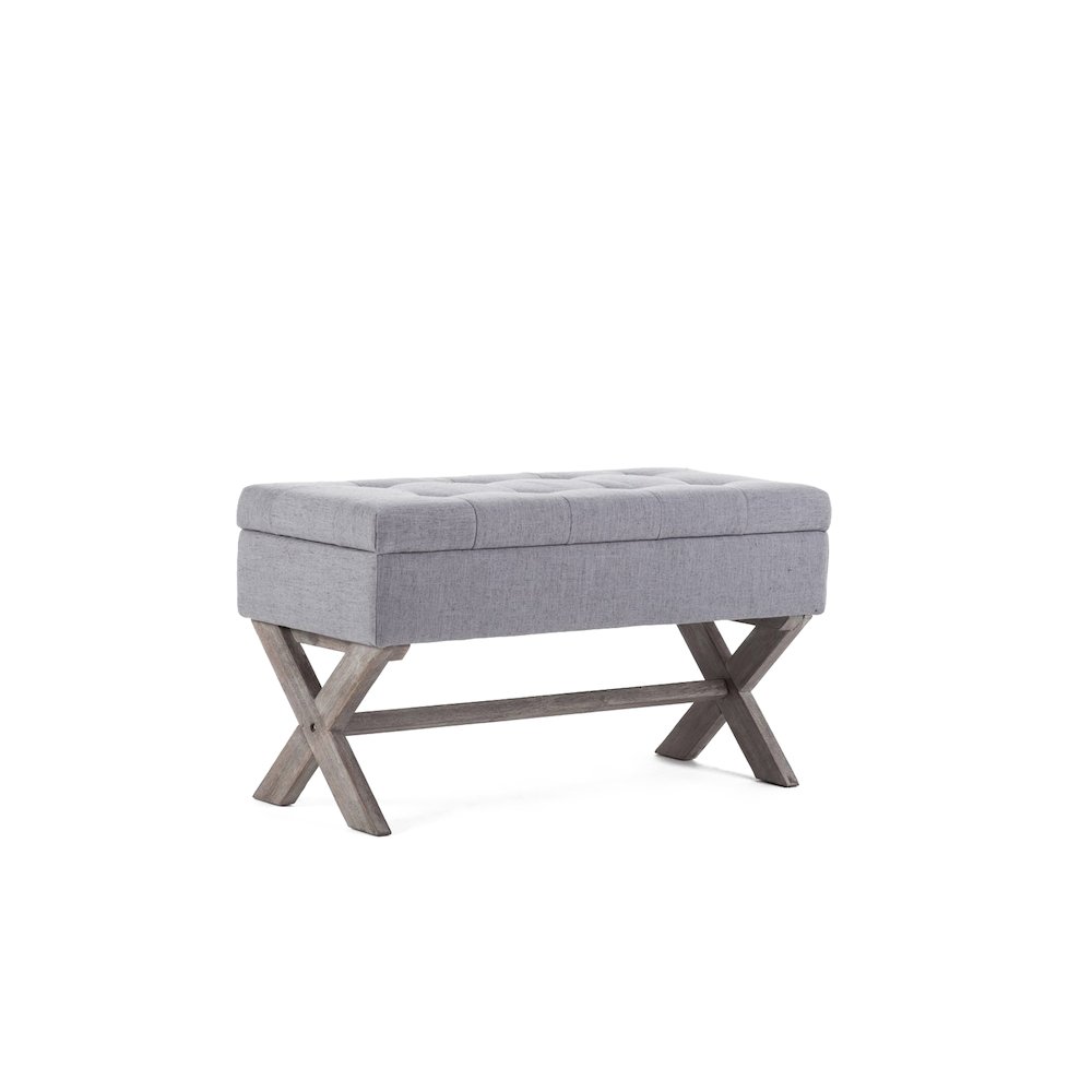 Angelina Accent Storage Bench - Gray. Picture 2