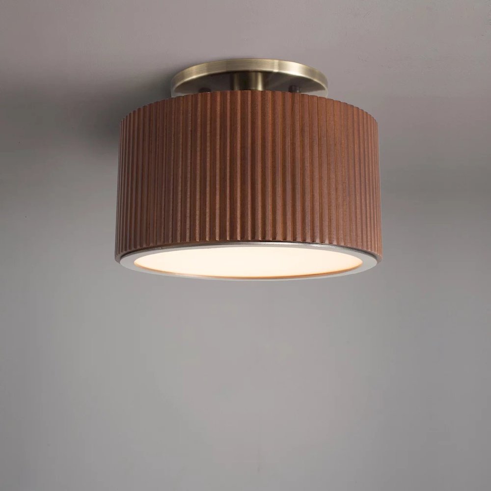 Tambo Semi-Flush Mount Ceiling Light - Dark Walnut. Picture 2