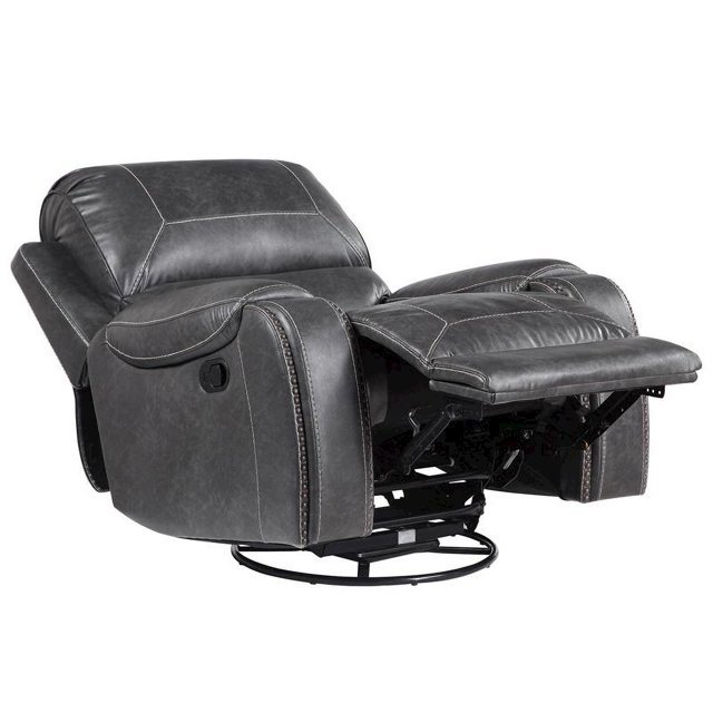 Keily Manual Reclining 3 Piece Motion Set - Grey. Picture 2