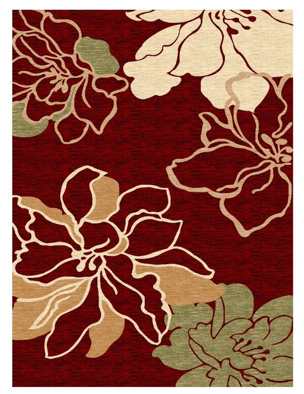 Milan Eleanor Red & Ivory 8x10.4, Rug. Picture 1