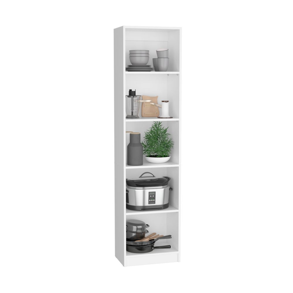 Benzoni Slim 2 Piece Living Room Set with 2 Bookcases, White. Picture 6