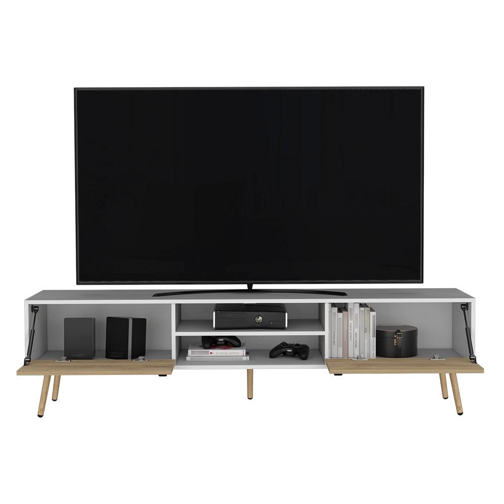Tv Stand A Magness, Living Room, White / Macadamia. Picture 4