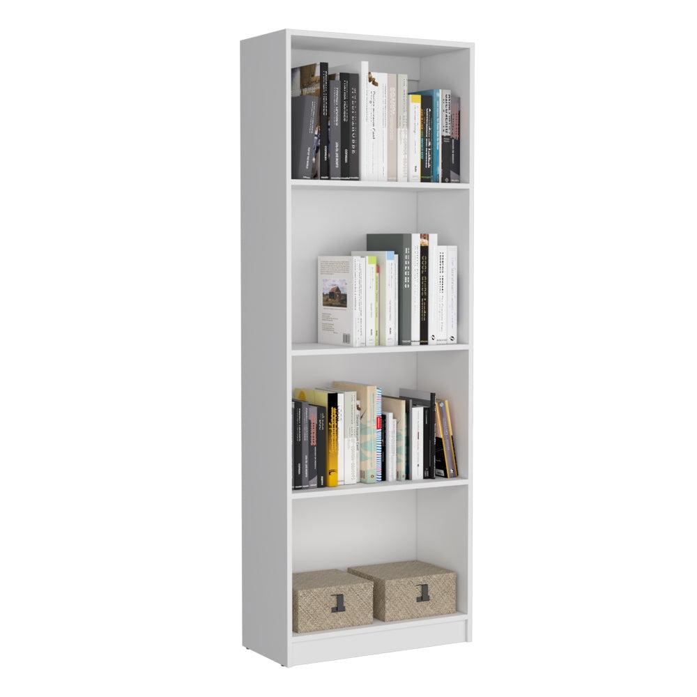 Benzoni Slim 2 Piece Living Room Set with 2 Bookcases, White. Picture 5