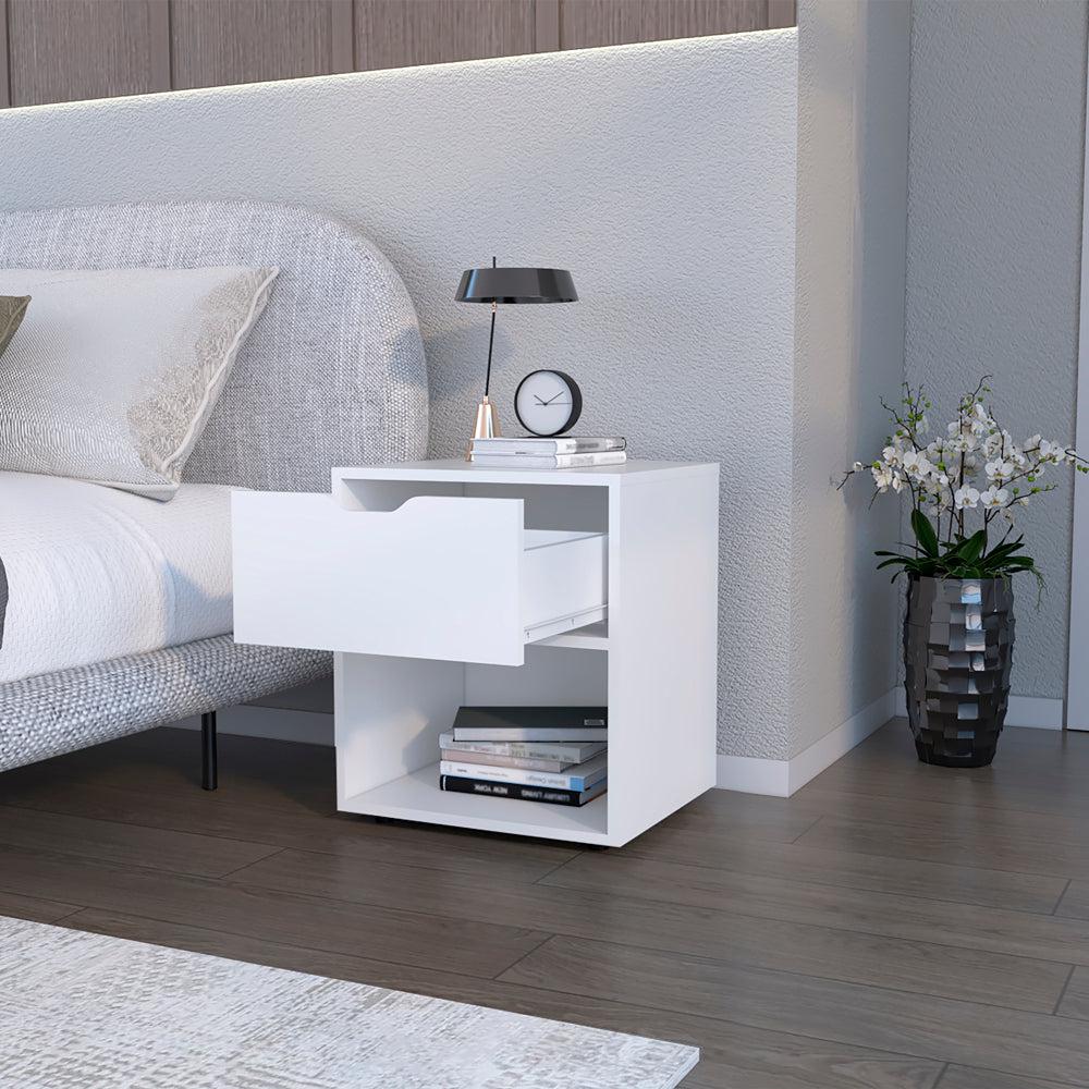 Nightstand Altheimer, Bedroom, White. Picture 5