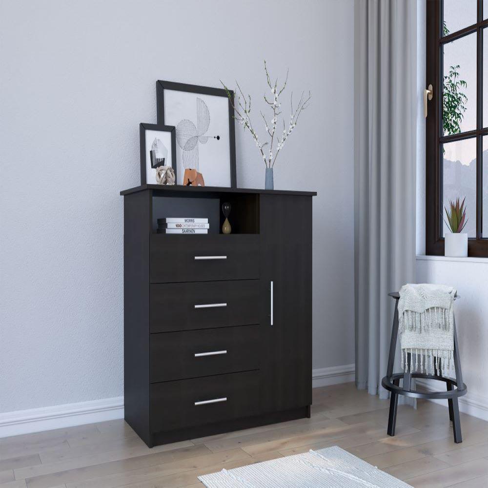 Dresser Beaufort, Four Drawers, Black Wengue Finish. Picture 1