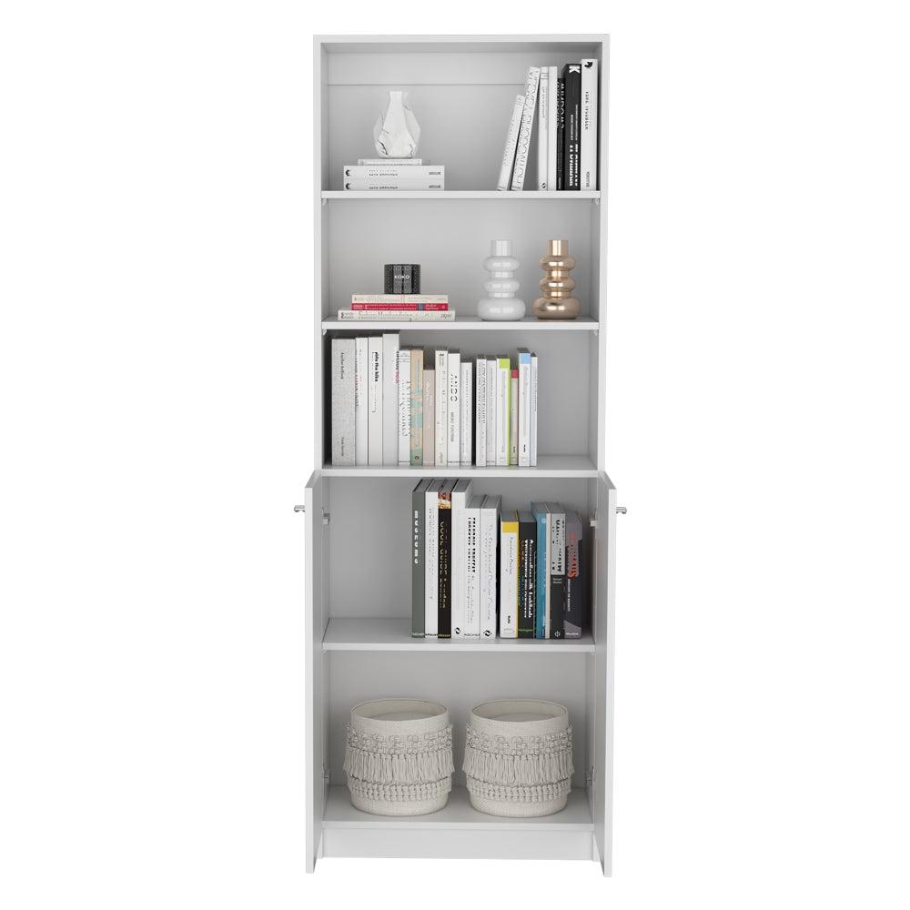 Veta 2 Piece Living Room Set with 2 Bookcases, White. Picture 6