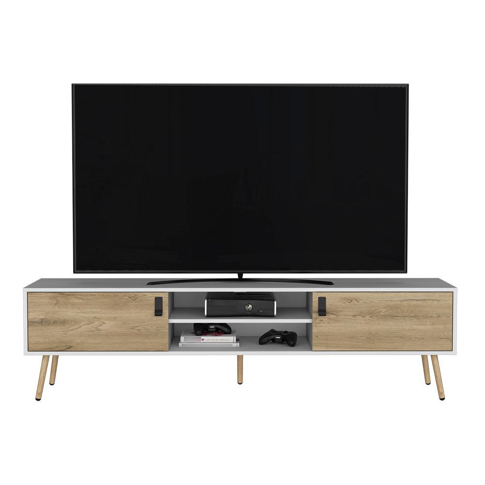 Tv Stand A Magness, Living Room, White / Macadamia. Picture 7