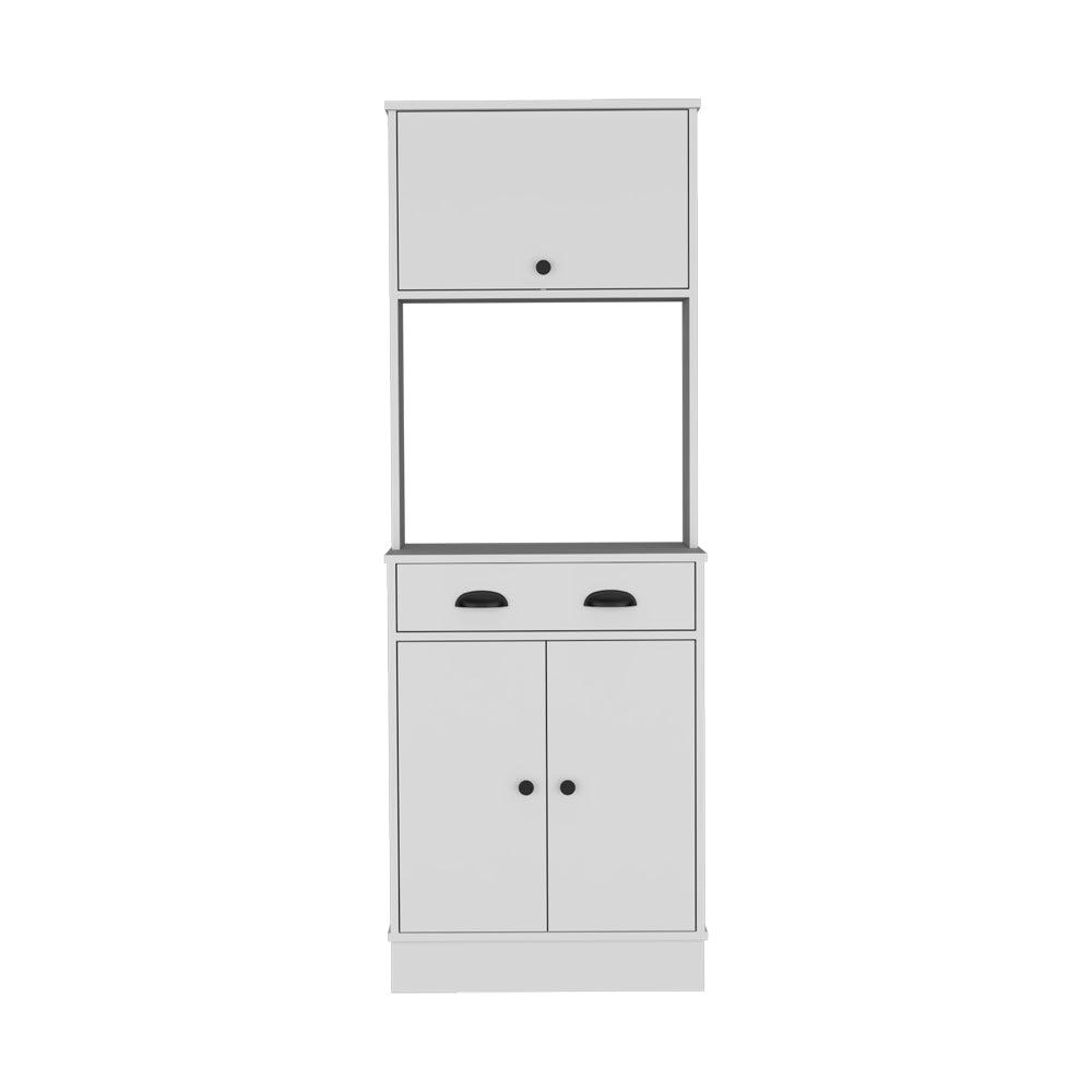 Pantry Cabinet Microwave Stand Warden, Kitchen, White. Picture 1