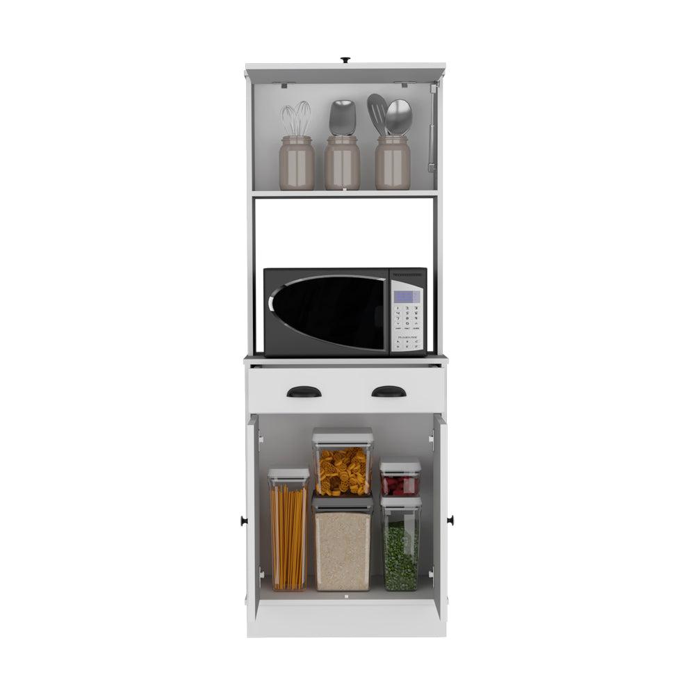 Pantry Cabinet Microwave Stand Warden, Kitchen, White. Picture 4