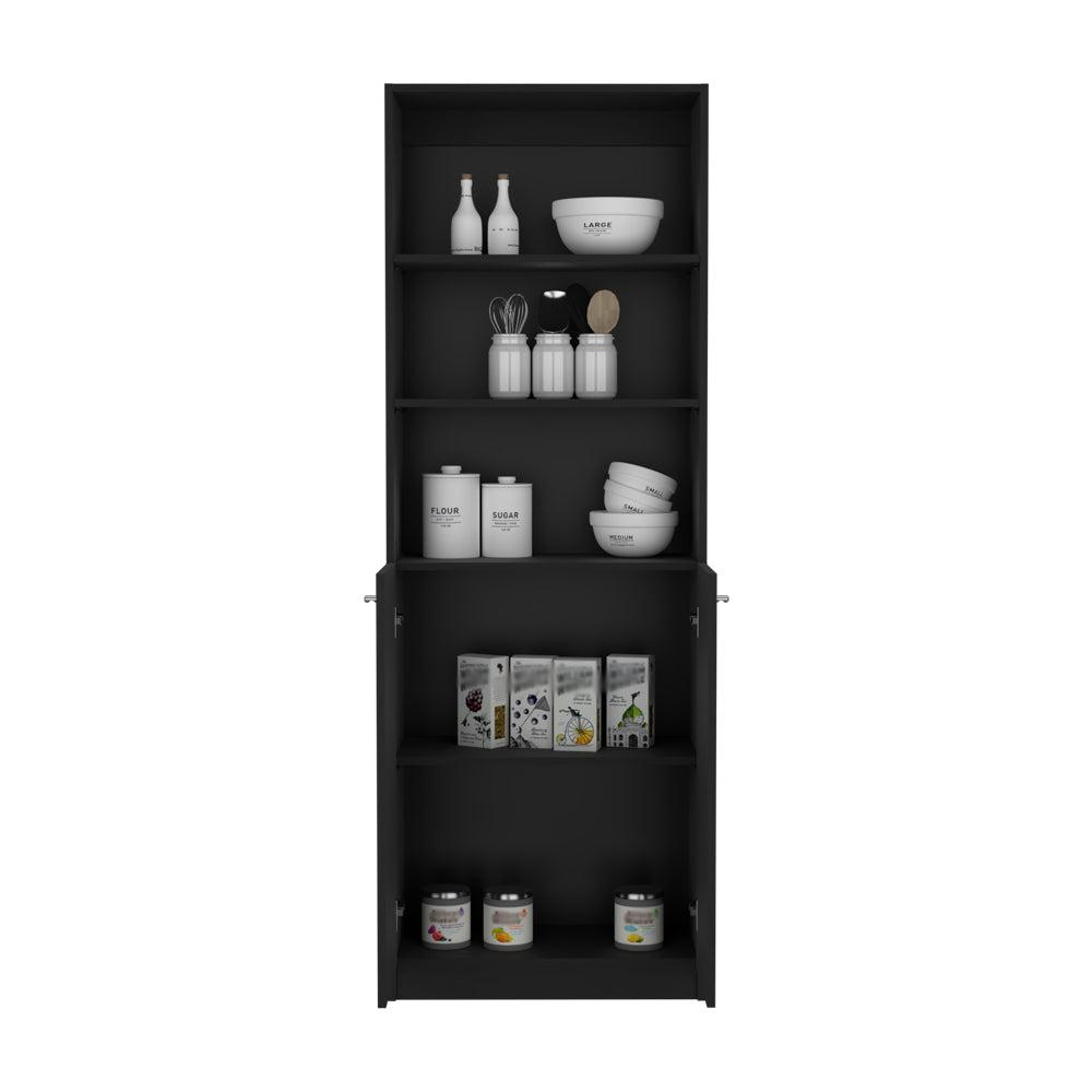 Bookcase Dual-Door Benzoni, Office, Black. Picture 2