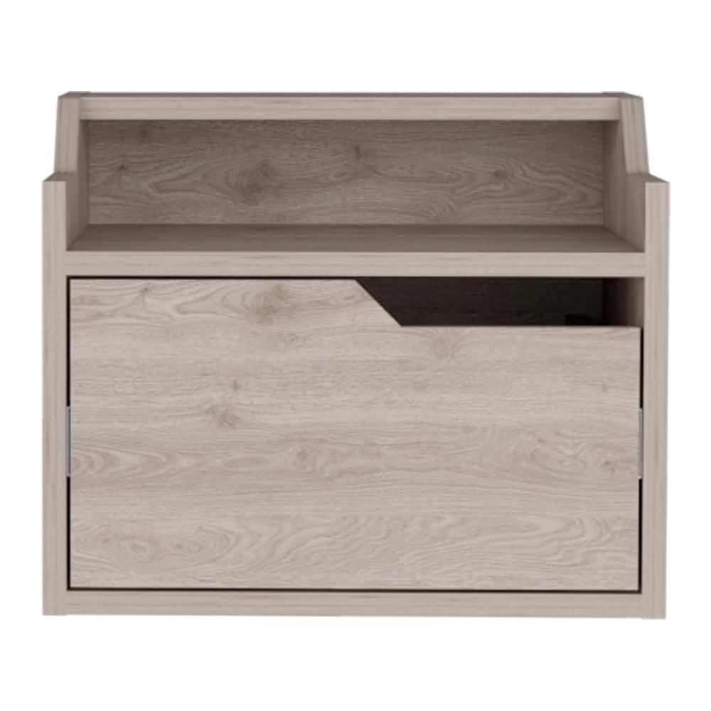 Floating Nightstand Chester, Bedroom, Light Gray. Picture 1