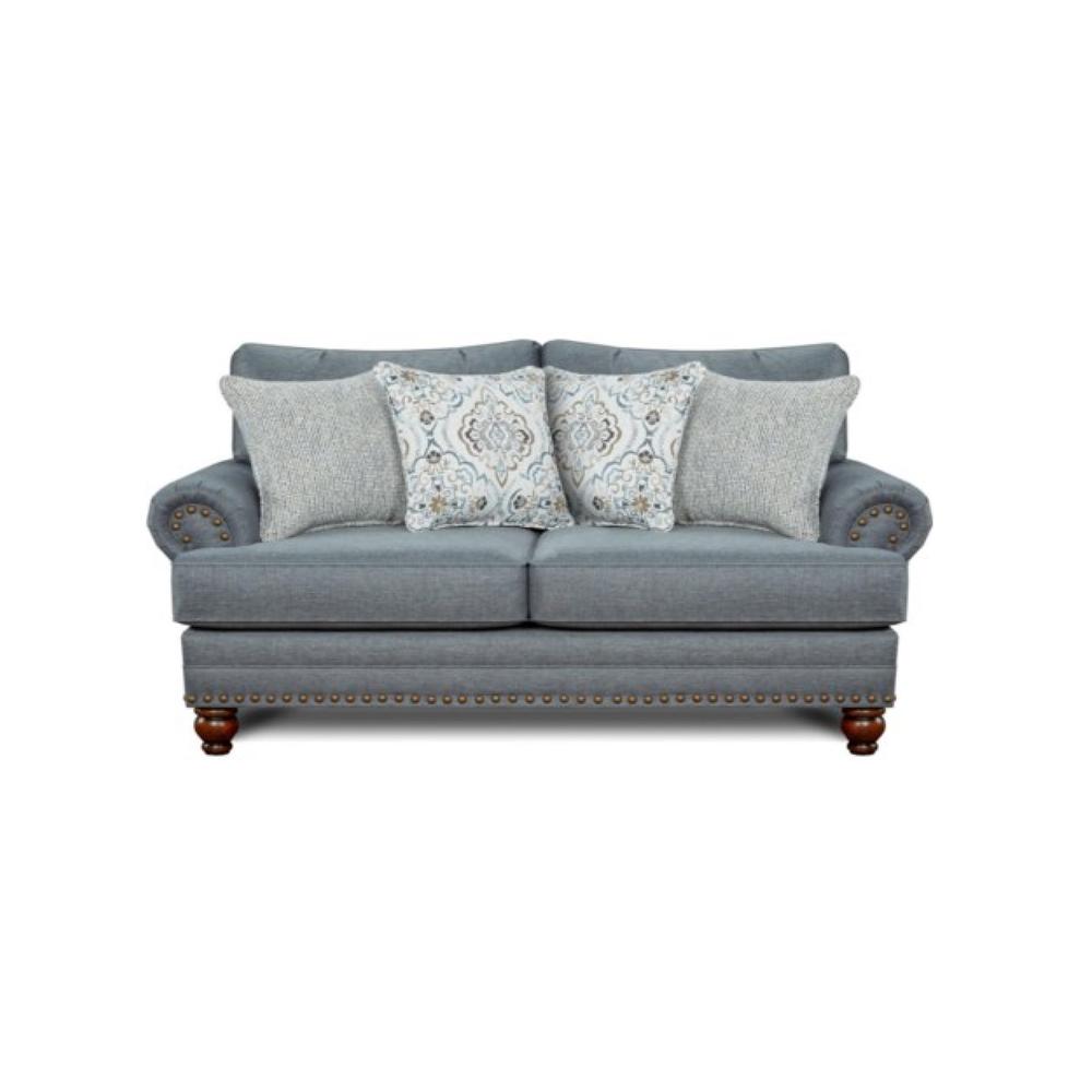 Bates Charcoal Loveseat. Picture 1