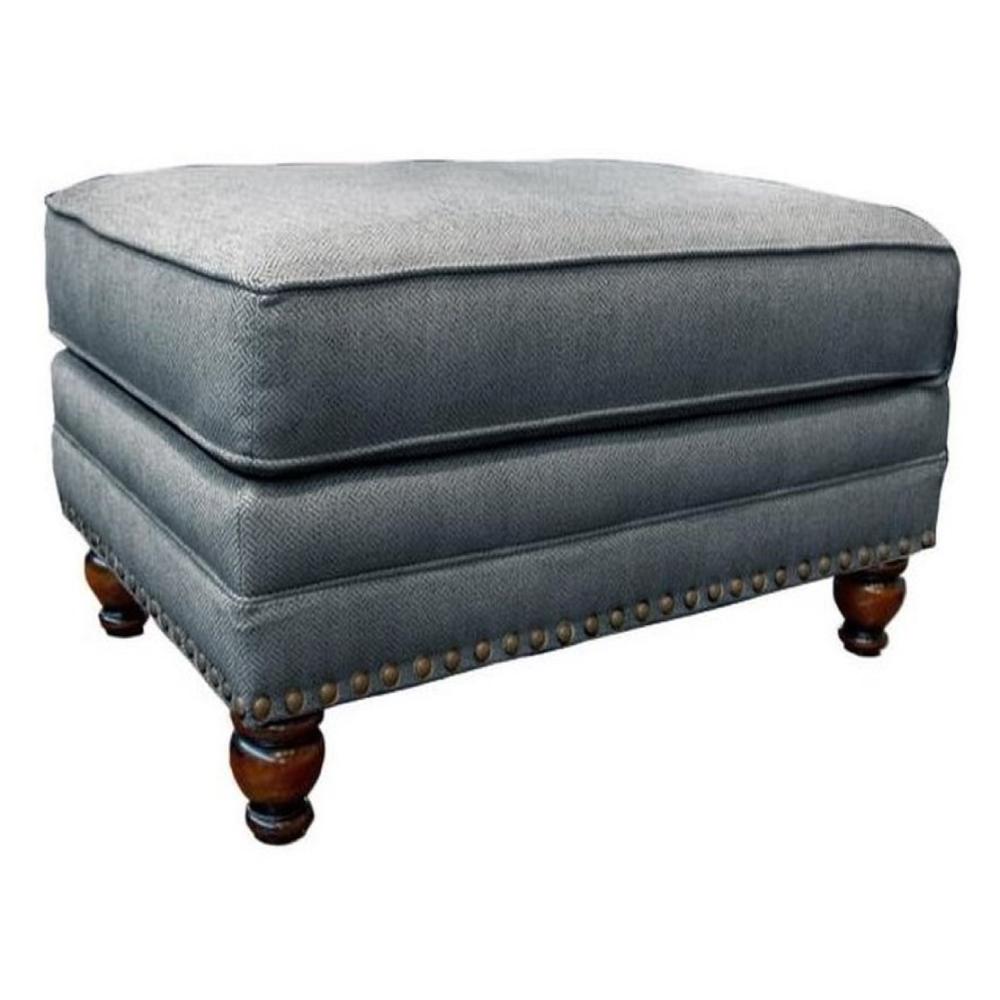 Bates Charcoal Ottoman. Picture 1