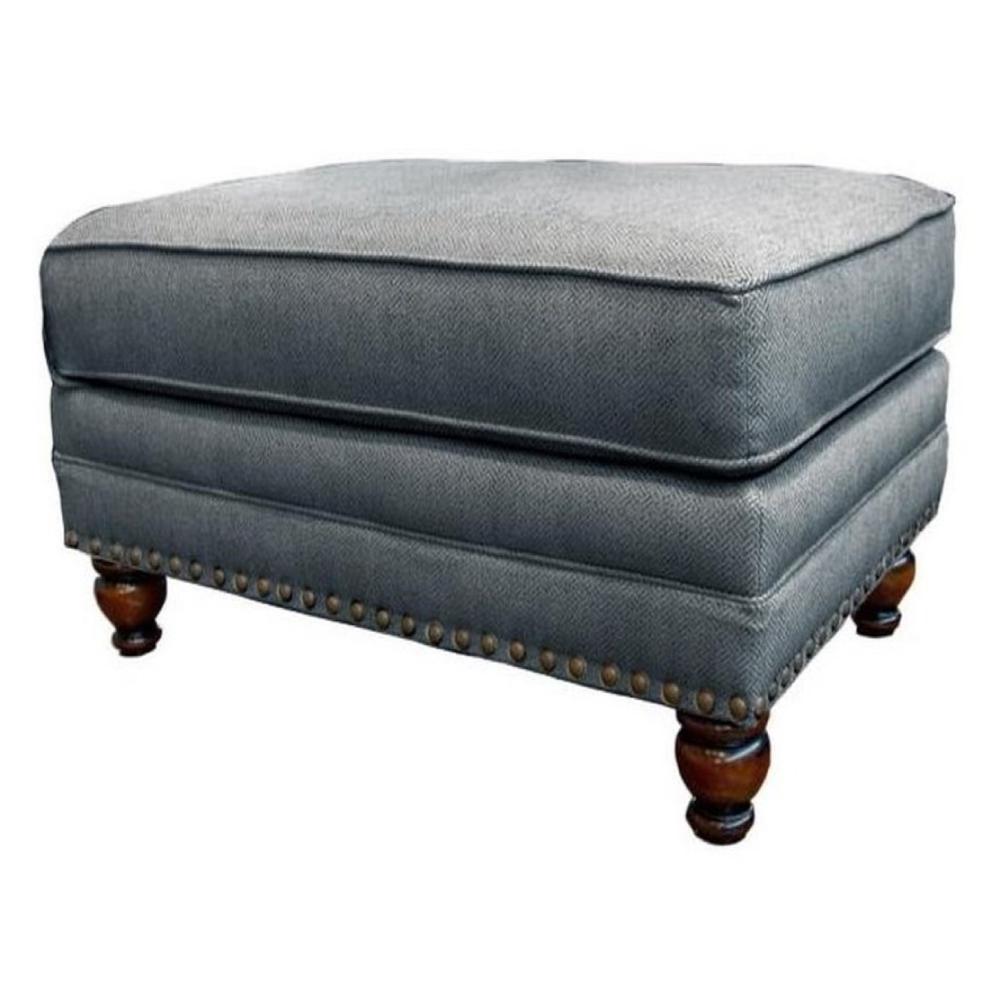 Bates Charcoal Ottoman. Picture 2