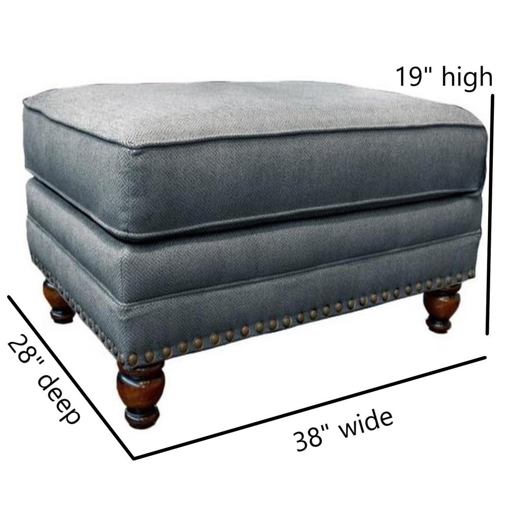 Bates Charcoal Ottoman. Picture 3