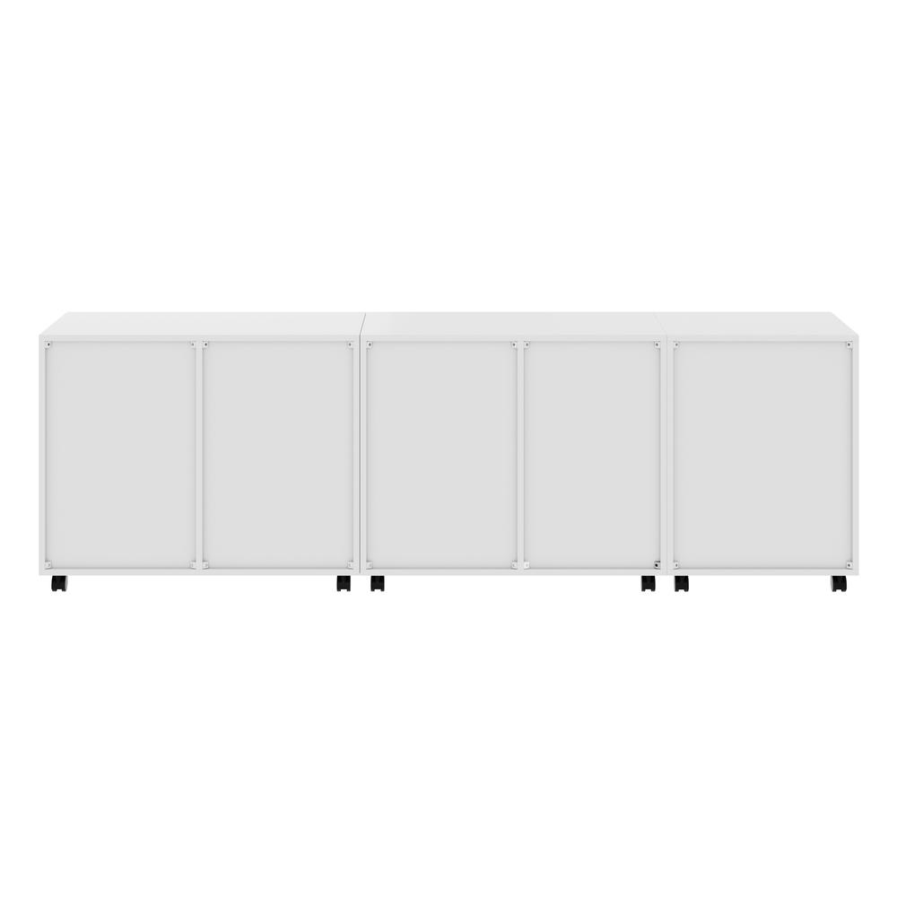 Halifax 3-Pc Cabinet Set with File Drawer, White. Picture 4