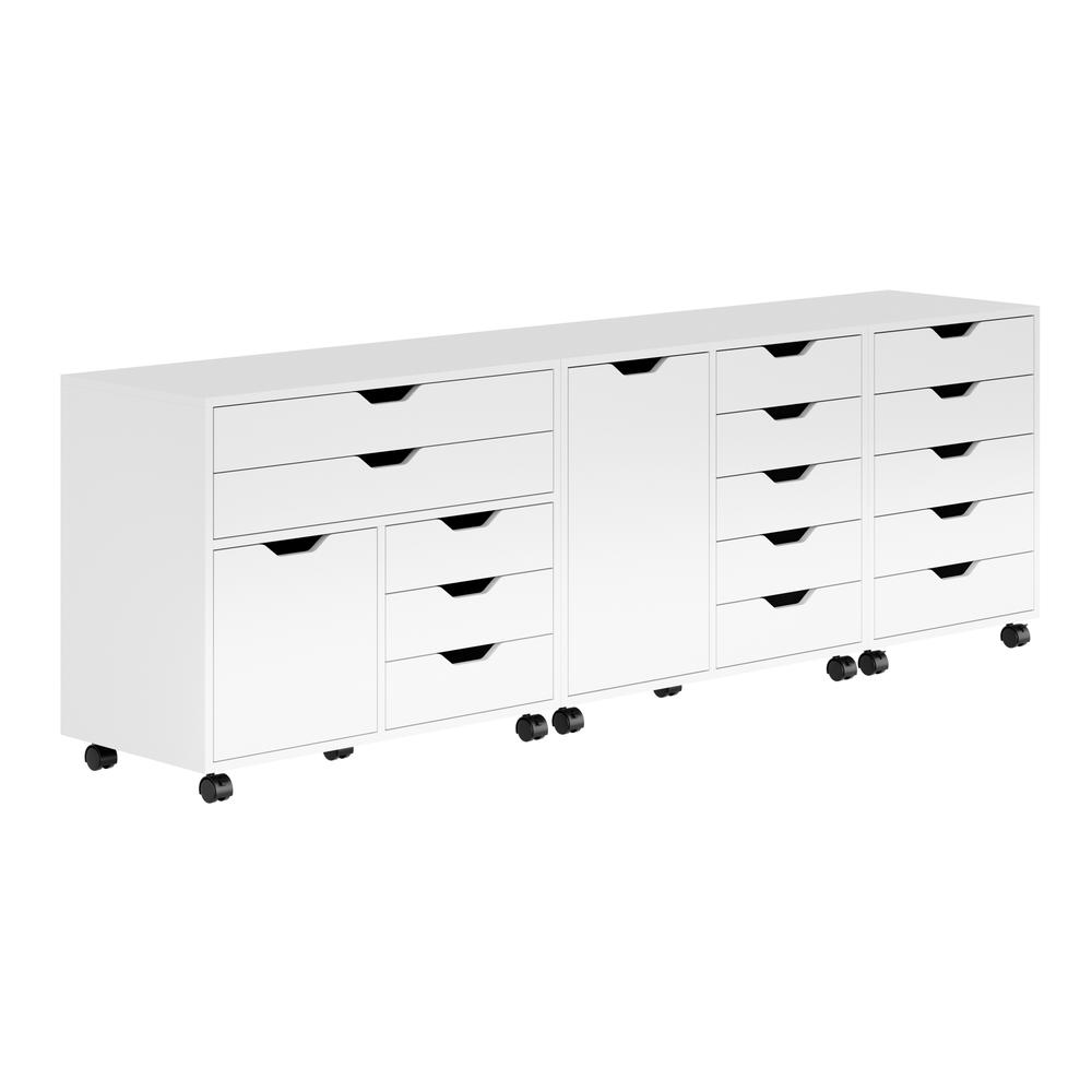 Halifax 3-Pc Storage Cabinet Set, White. Picture 1