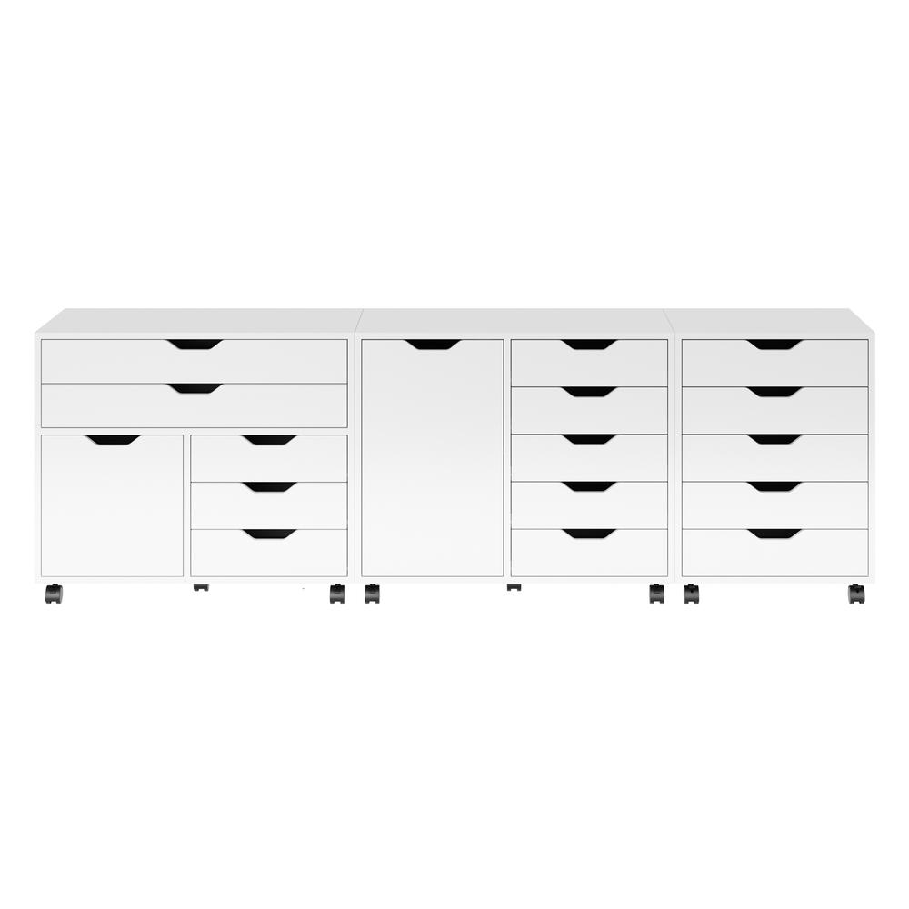 Halifax 3-Pc Storage Cabinet Set, White. Picture 3