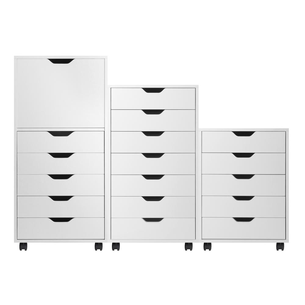 Halifax 3-Pc Multi-Drawer Storage Cabinet Set, White. Picture 3