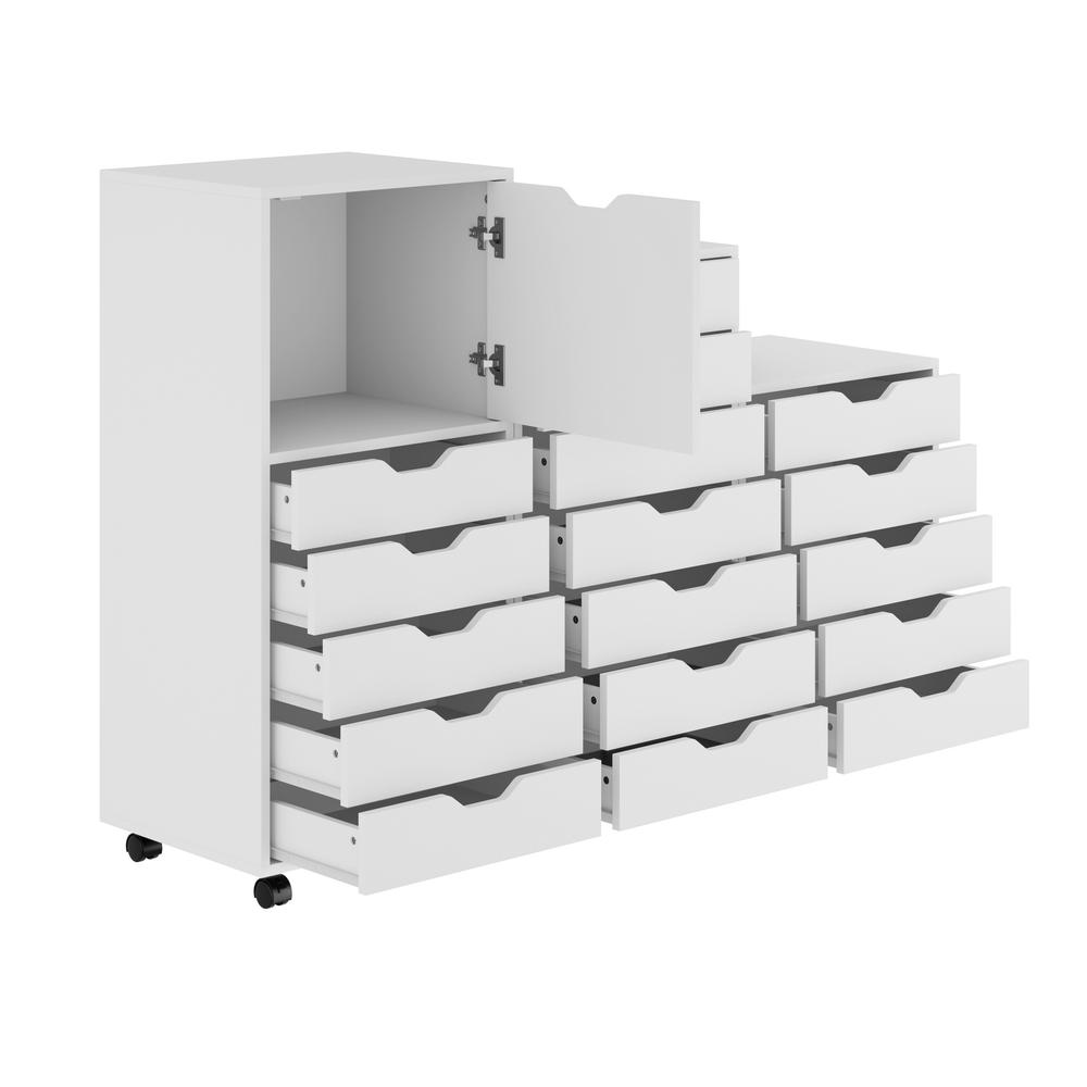 Halifax 3-Pc Multi-Drawer Storage Cabinet Set, White. Picture 7