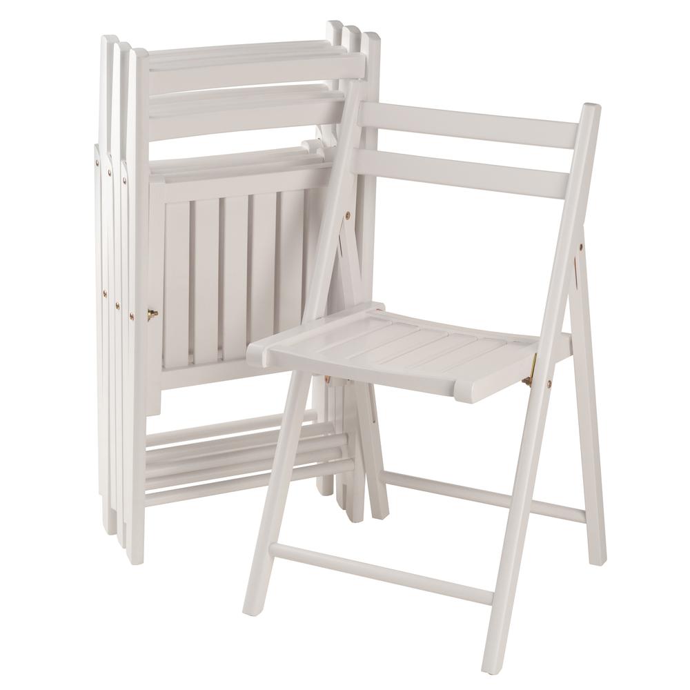 Robin 4-PC Folding Chair Set, White. The main picture.