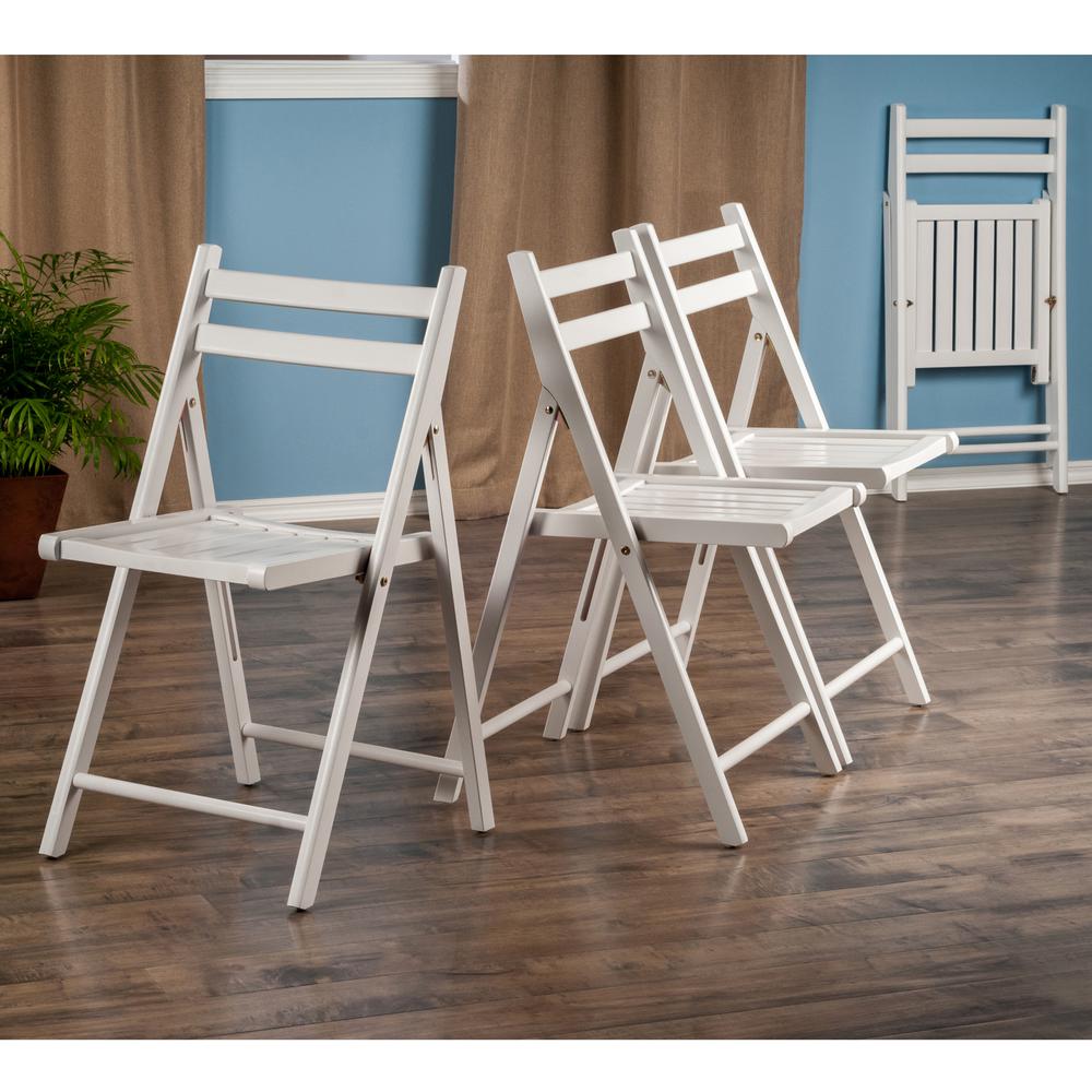Robin 4-PC Folding Chair Set, White. Picture 8
