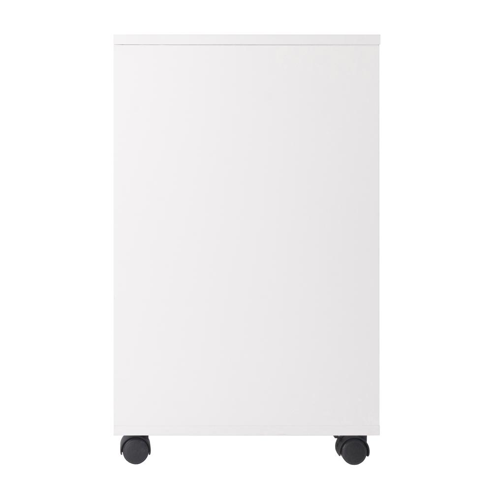 Halifax 2 Section Mobile Filing Cabinet, White. Picture 4
