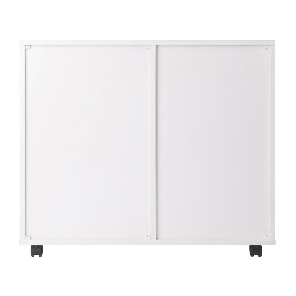 Halifax 2 Section Mobile Filing Cabinet, White. Picture 5