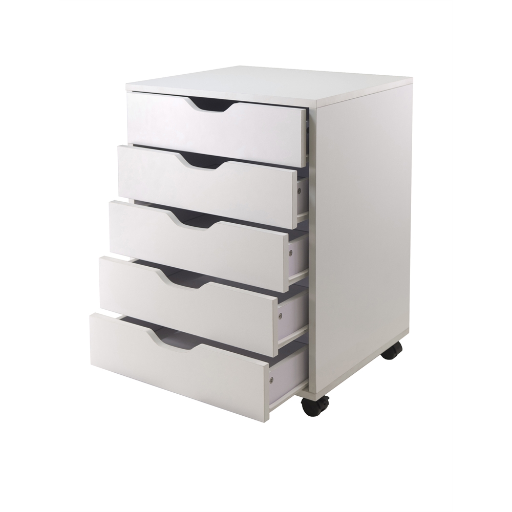 Halifax Cabinet for Closet / Office, 5 Drawers, White. Picture 2