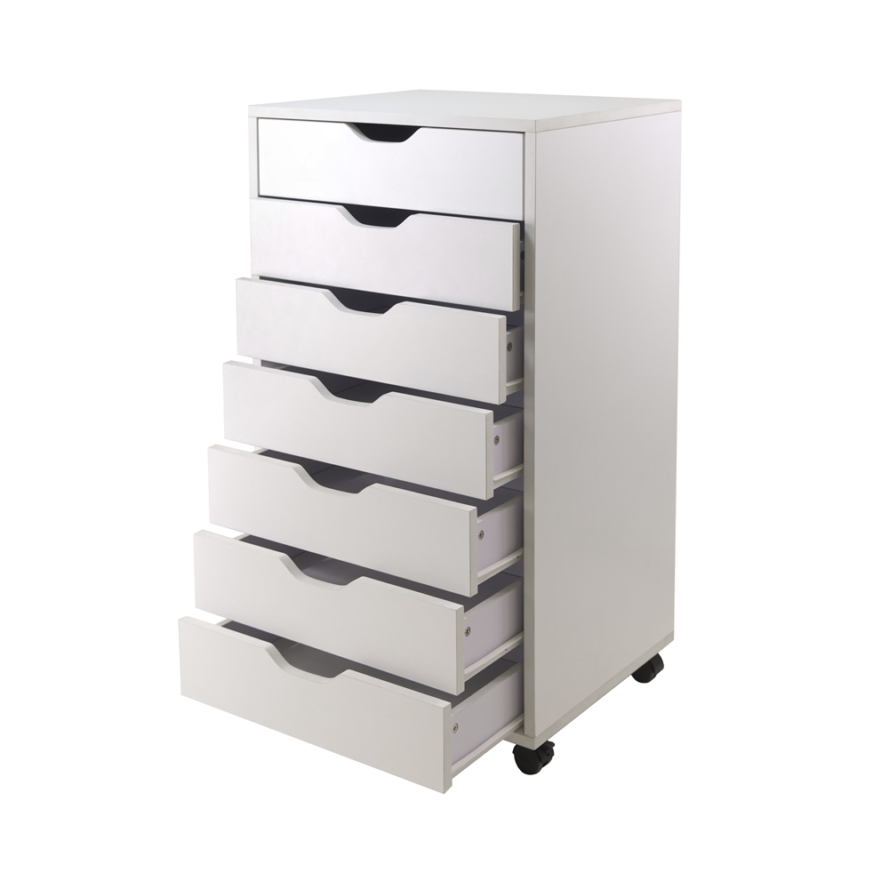 Halifax Cabinet for Closet / Office, 7 Drawers, White. Picture 2