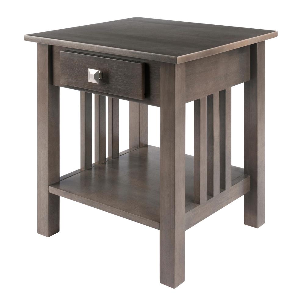 Stafford End Table, Oyster Gray. The main picture.